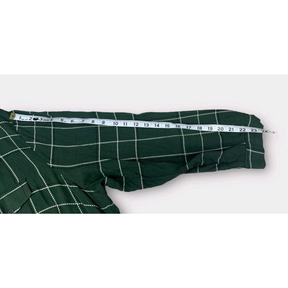 Truself Womans Dress Tunic 2X Boho Mixed Print‎ Button-Down Green Multi-Pattern - Picture 7 of 10